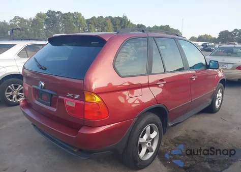 2002 BMW X5 3.0I из США, поврежденный, VIN 5UXFA53572LP57733
